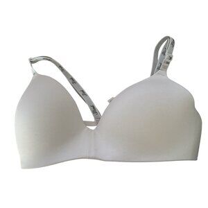 PINK Victoria's Secret Pure White 32DD Wear Everywhere Bra Light Lined Wireless